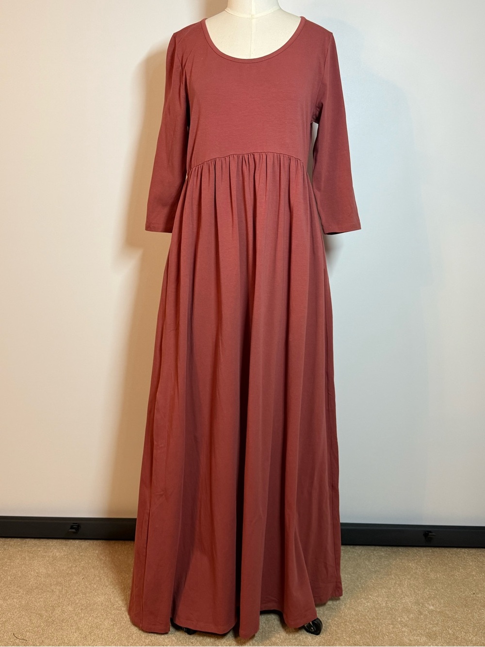 Matilda Jane Long Sleeve Maxi Dress in Dusty Rose